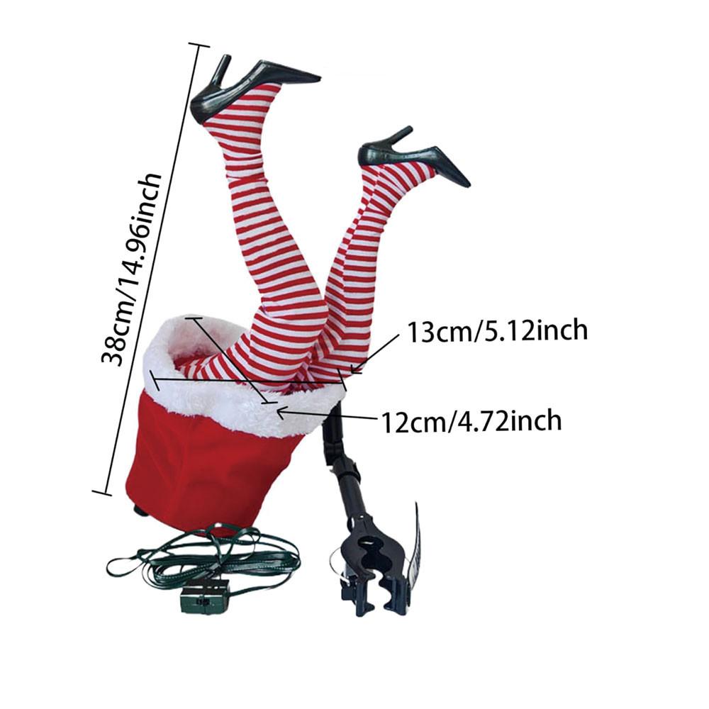 High Quality Christmas Leg Tree Decor, Christmas Tree Decor Plush Leg Sticky Christmas Tree Top Decor, Christmas Party Home Deco