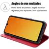 Coque de protection - BOOLING - pour Samsung Galaxy A26 5G - Cuir PU Rouge - Antichoc 360° - Support intégré