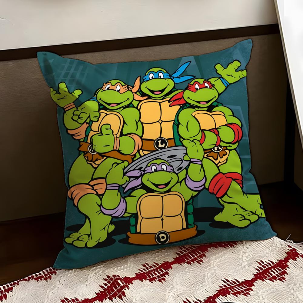 Teenage Mutant NNinja Turtles Cushion Cover Reversible Soft Durable Pillow Cover Home  Car MultiScene Use for Daily Comfort