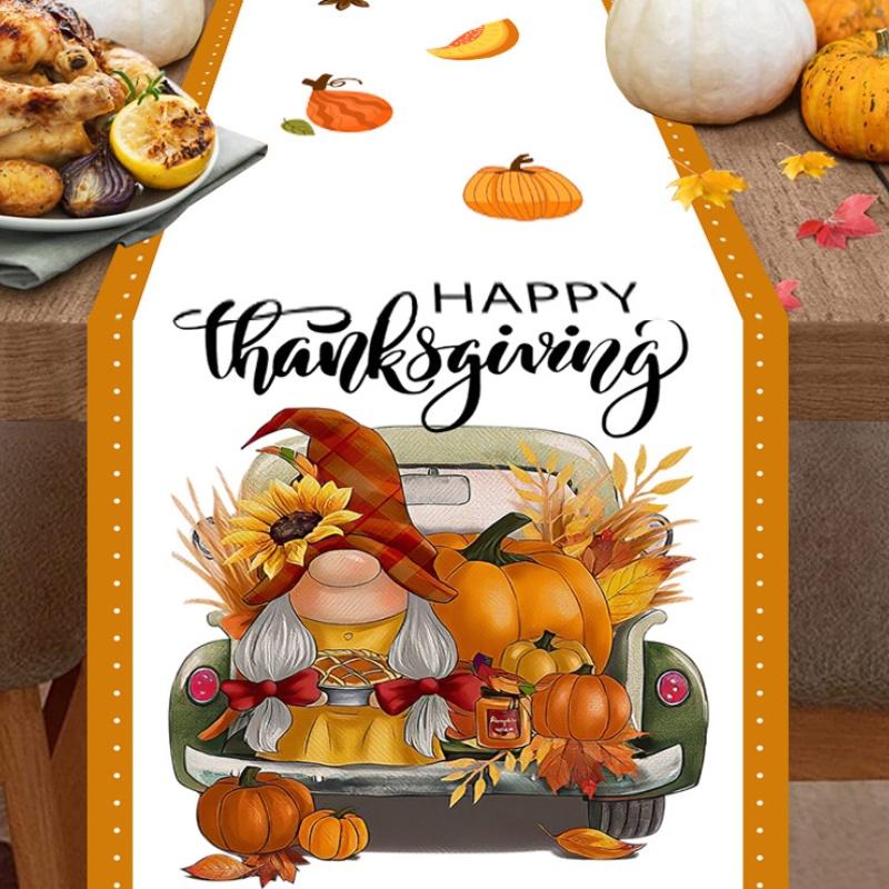 Новый осенний лист, тыквенный стол, флаг, льняной принт, стол для гостиной, чайный стол, праздничное украшение, скандинавская скатерть