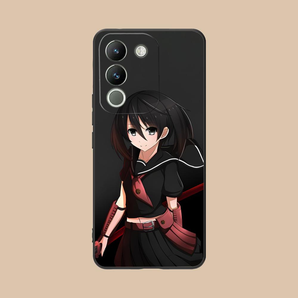 Матовый ТПУ чехол для мобильного телефона Akame Kurome для VIVO V60 V50 V40 V30 V29 V27 V25 V23 Pro Lite 5G Цветной печатный чехол