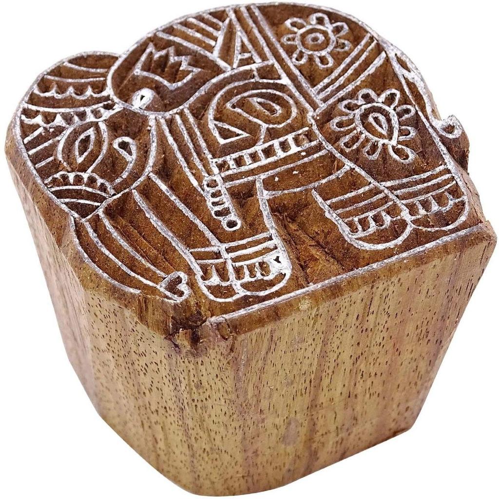 Декоративный деревянный печатный блок индийский деревянный коричневый ручной работы текстиль