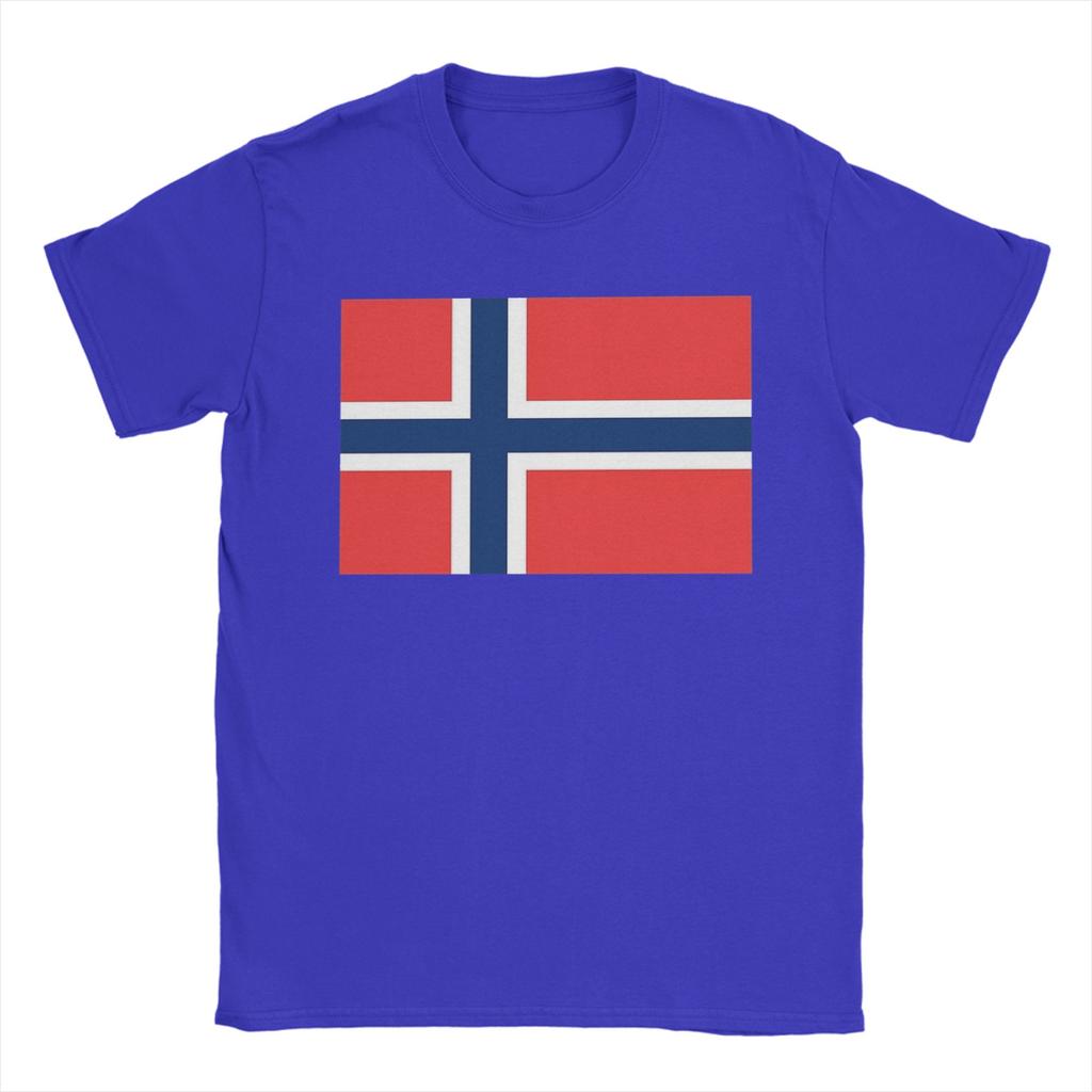 Norway flag Cotton TShirt For Unisex Beach Vintage TShirts ONeck Harajuku Tee Shirt Plus Size Custom DIY Tops