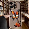 Butterfly Orange Rose Art Shockproof Soft Phone Case For Xiaomi Redmi Note 15 14 13 12 11 10 9 8 Pro Anti-Slip Anti-Fall Cover