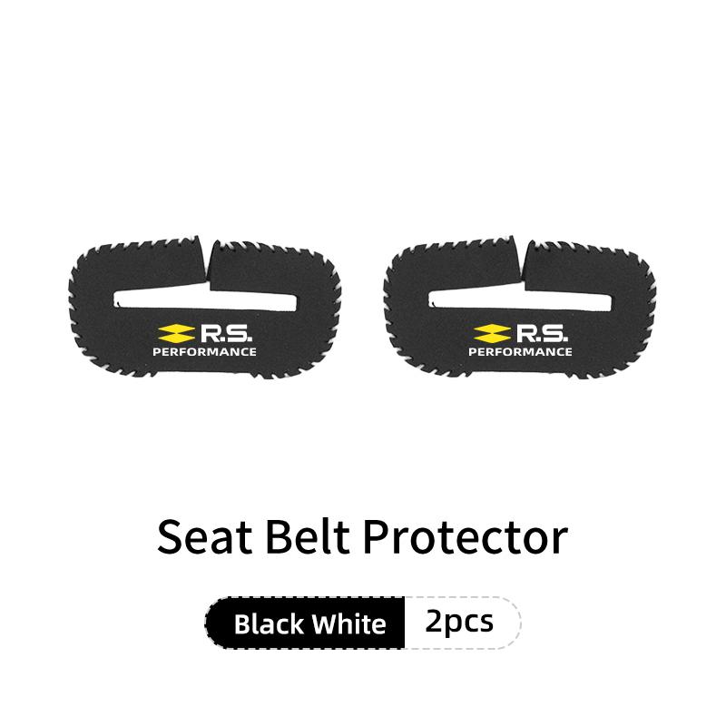 IRHQ6 Car Seat Belt Buckle Clip Suede Wear Resistant Protector Cover For Renault Clio Arkana Captur Twingo Talisman RS Logan Duster