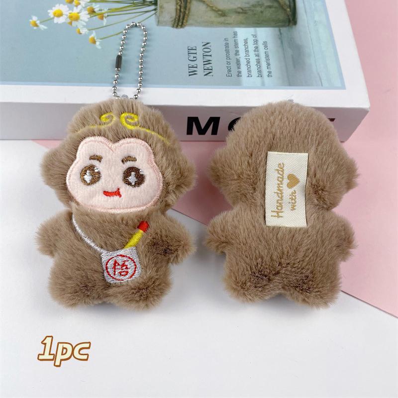 Мультяшная плюшевая кукла-обезьянка, брелок, подвеска, милая брошь в виде маленькой обезьянки, украшения для рюкзака, аксессуары, подарки на день рождения