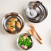 Onlycook 316 Stainless Steel Side Dish Plate Food Grade Dinner Plate Home BBQ Round Plate Tableware 22cm
