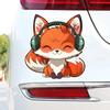 JT104#13x14см Маленькая Лиса Аниме Наклейка В Наушниках Виниловая Наклейка для Автомобиля Грузовика Ванна Наклейка На Бампер Наклейка