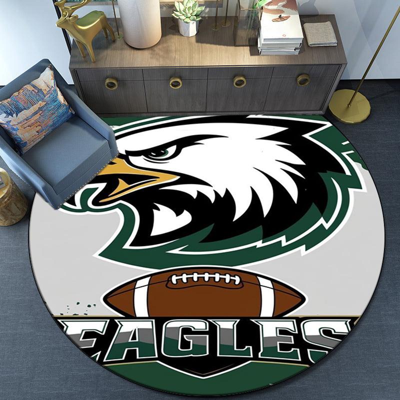 Philadelphia Eagles Round Rug for Livingroom,Bedroom, Palyroom, Chair Rug, Area rug, Circle Carpet, Large Size Fan Christmas gift