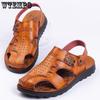 Summer Sandals Men's Large Size Breathable Waterproof Wear-resistant Soft Sole Dual-use Sandals Men Wrapped Toe Beach Shoes
