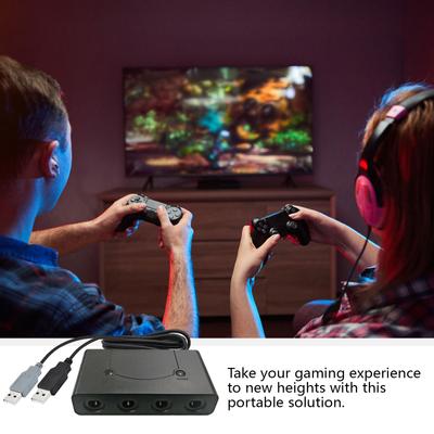 Адаптер контроллера 3 в 1 для Game Cube, 4-портовый конвертер для геймпада с длинным кабелем для NGC, запасной адаптер для геймпада
