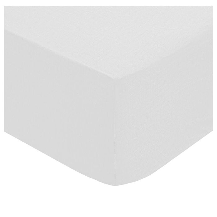Drap Housse - Harmonie Blanc - 90 X 190 Cm - 100% Percale De Coton - Bonnet 30 Cm
