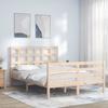 VidaXL Bed Frames with Double Headboard Solid Wood 3193961