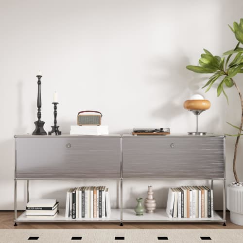 VEELIKE Stainless Steel Masking Tape, Metallic Tape with a Lustrous Silver Lustre, Aluminum Look Remake Sheet, Wide 10cm x 10m, Mini Size, Wallpaper S