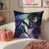 Game Genshin Xiao Cushion Cover Pillowcase Short Plush Invisible zipper Room Sofa Cushion Cover