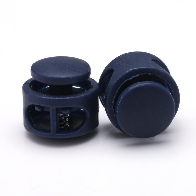 Colorful Elastic Double-Hole Spring Stopper for Shoelaces & Nylon Bags