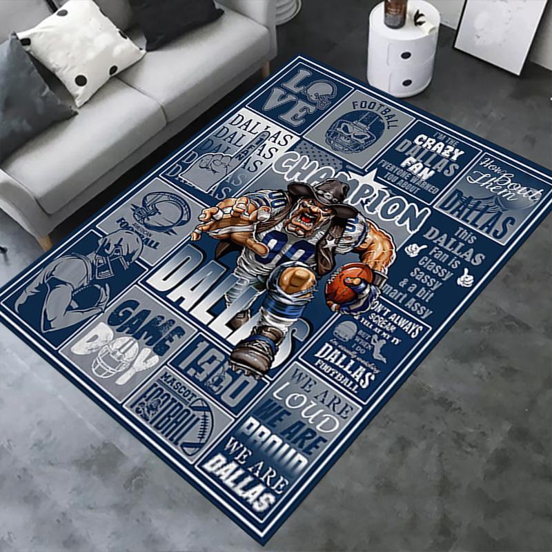 Office Carpet Dallas Football Fanatic Couch Rug, Chair Mat Protection