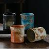 230ML Coarse Pottery Coffee Cup Hand Holding Cup Retro Japanese Ceramic Espresso Coffee Cup Living Room Decorative Ceramic
