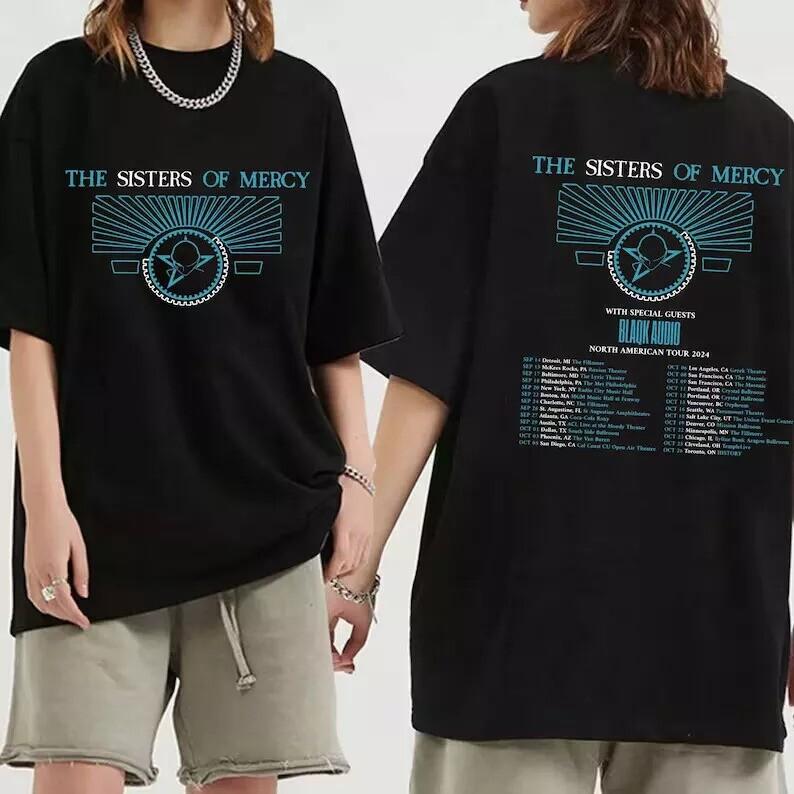 Футболка The Sisters of Mercy 2024 Tour Футболка для фаната группы The Sisters of Mercy