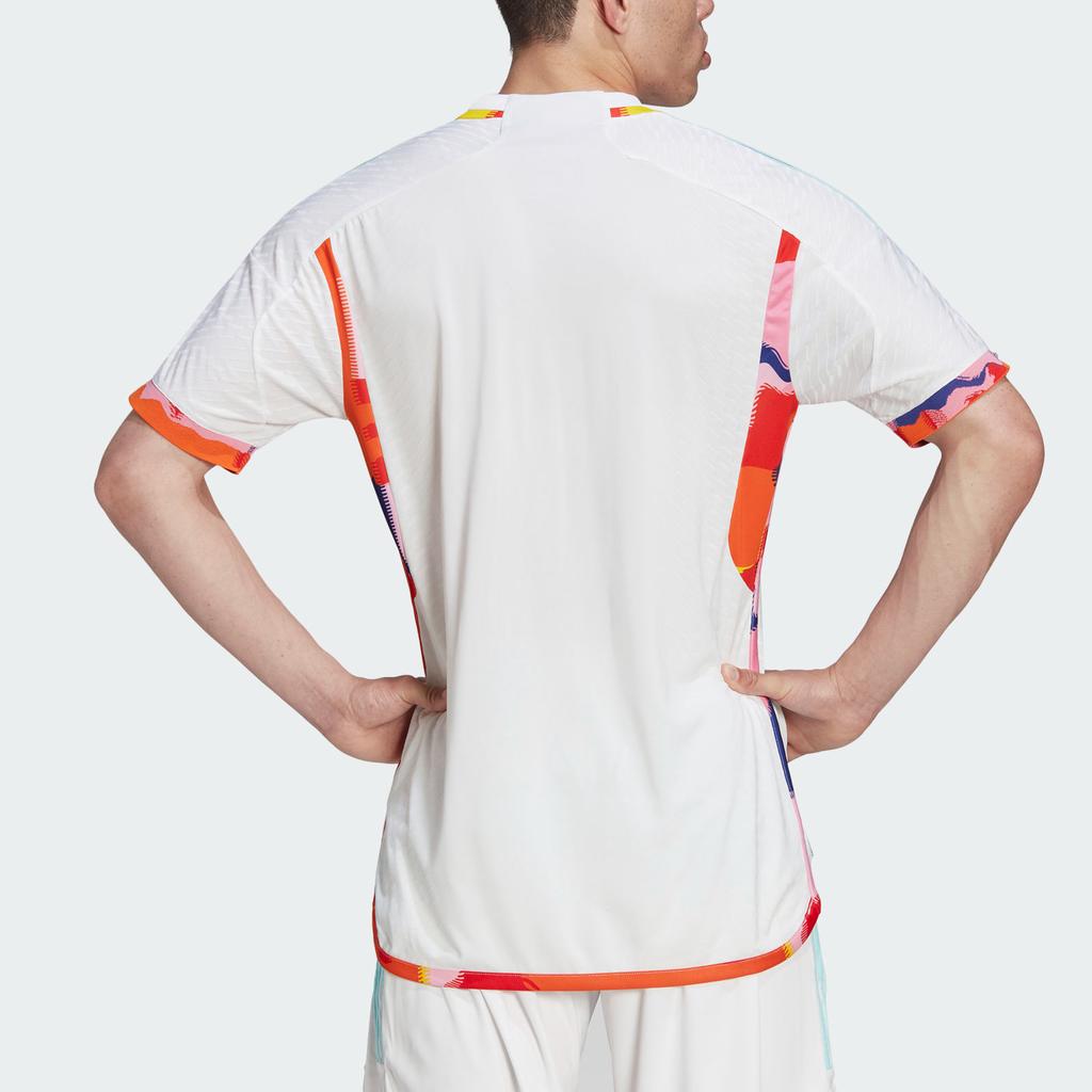 Adidas 2022 Qatar World Cup Badge Print Short Sleeve Football Jersey Player Version Belgium Team Men Tops White HD9416