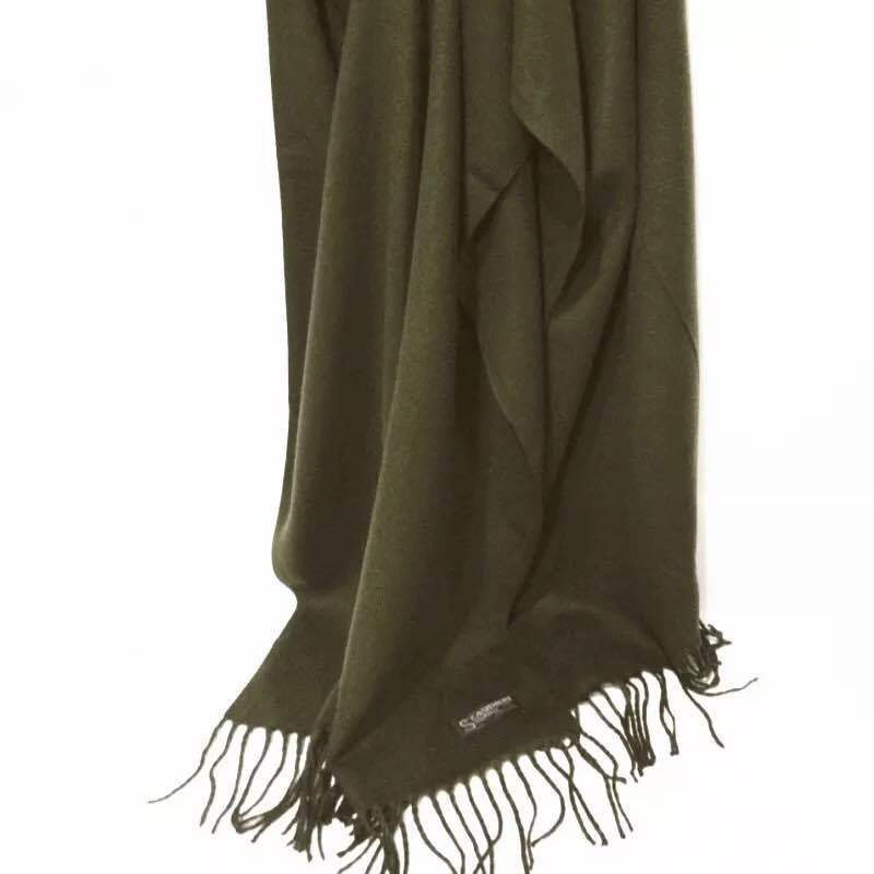 Camel Solid Color Scarf Autumn and Winter Warm Thickened Imitation Cashmere Shawl Dual-use Tassel Men's and Women's Couple Scarf Winter