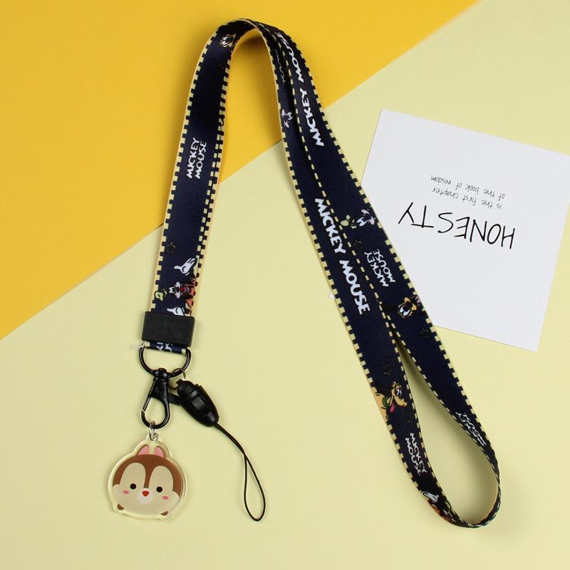 Cartoon Mobile Phone Lanyard, Cute Pendant, Wide And Flat Braided Belt, Lanyard, Key, Badge, Card Cover, Neck Lanyard.