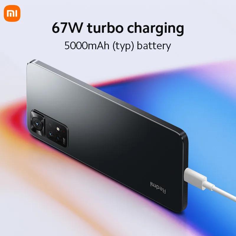 Восстановленный смартфон Xiaomi Redmi Note 11 Pro с глобальной прошивкой, 8 ГБ оперативной памяти, 256 ГБ встроенной памяти, процессором MTK Helio G96 Octa Core, камерой 108 Мп, дисплеем 120 Гц, NFC и поддержкой 5G.