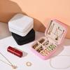 Compact Zipper Jewelry Box for Necklace, Ring & Earrings Storage
