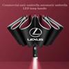 Car Sticker Reverse Folding Umbrella LED Reflective Stripe Umbrella For LEXUS RX300 RX330 RX350 IS250 LX570 Is200 Is300 Ls400XI9 
