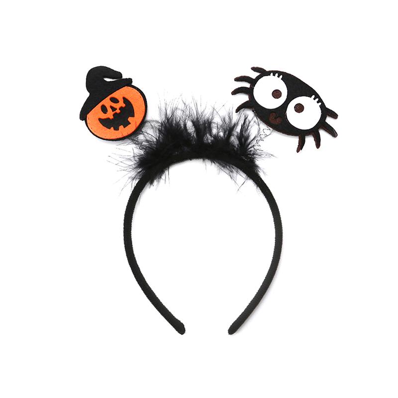 Хэллоуин наряды Cos смешная повязка на голову злой тыквенный призрак обруч для волос для женщин реквизит для фотосессий череп шляпа ведьмы головной убор