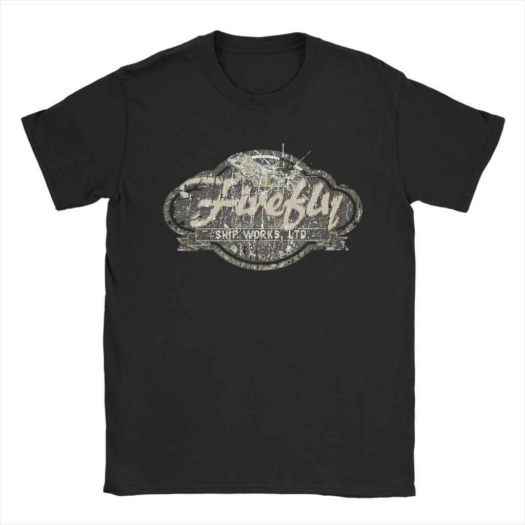 Firefly Serenity Ship Works Ltd TShirt Unisex Y2K Funny TShirts Summer Round Neck Novelty Tee Shirt Custom DIY Big Size Tops