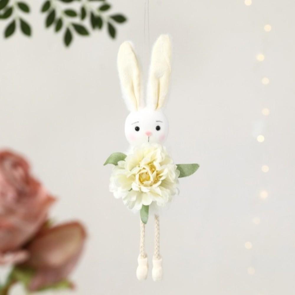 Colorful Easter Rabbit Pendant Soft Plush Rabbit Hanging Ornament Rabbit Figurine Party Favors