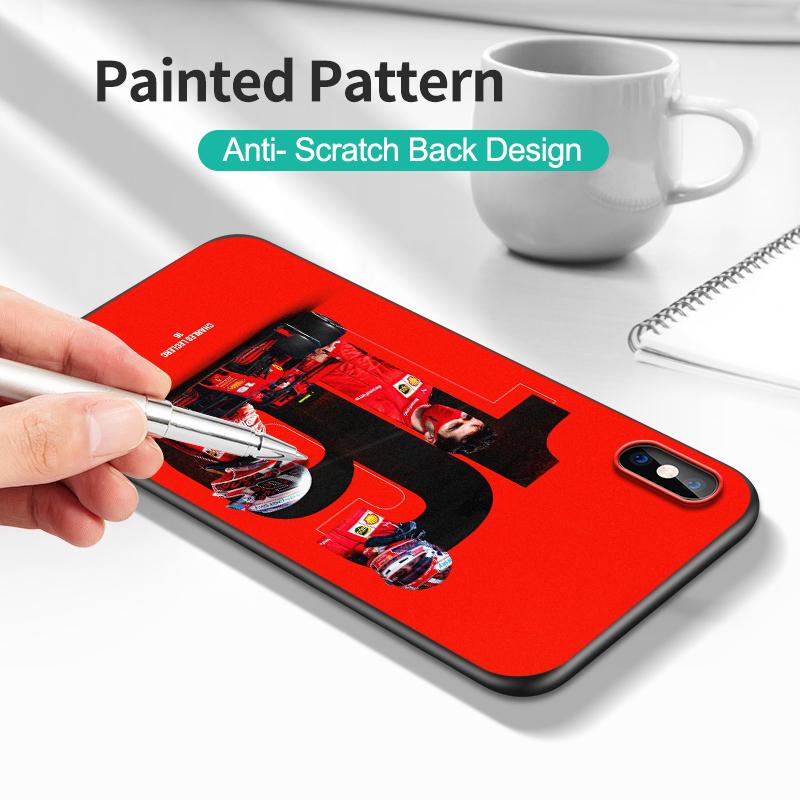 Black Tpu Case For Vivo Y21 Y51A 2021 Y21S Y33S Y51 2020 Y51S Y53s 4G Y72 5G Back Cover Charles Leclerc 16