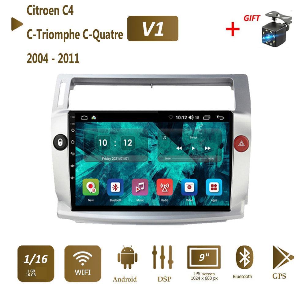 Для Citroen C4 C-Triomphe C-Quatre 2004-2011 2 din Carplay автомобильный радиоприемник мультимедийный видеоплеер Android 2din WIFI GPS DSP 2 + 32 ГБ