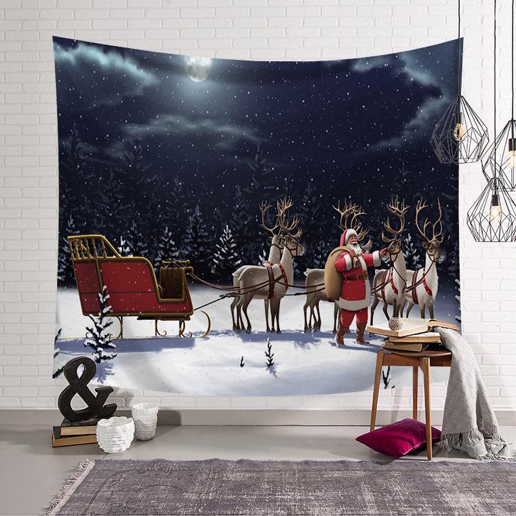 Tapeçaria de natal домашний декор Рождественский гобелен Снеговик Рождественская елка большой настенный фон тканевый декор комнаты гобелен