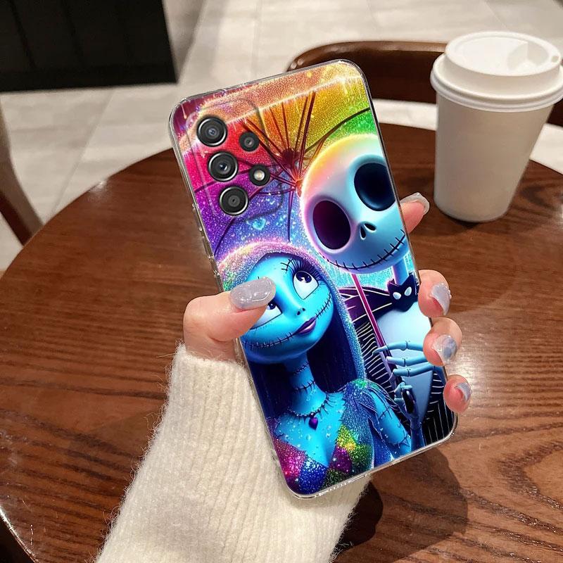 Прозрачный чехол для Samsung Galaxy A57 A37 A56 A36 A55 A54 A35 A26 A07 A17 A16 A06 A34 A15 Обложка The Nightmare Before Christmas Джек