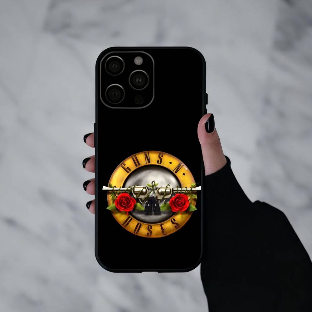 Чехол для телефона Band G-Guns-S N R-Roses Силиконовый Мягкий Для IPhone 17pro 16 15 14 13 12 11 X XR Plus Pro Max Plus