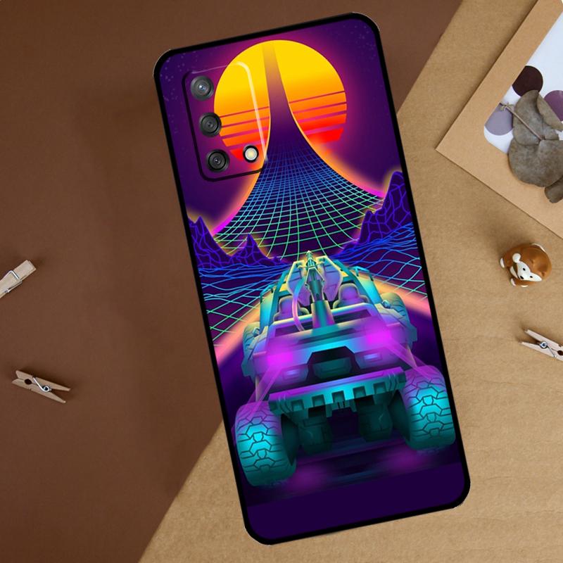 Synthwave 80's Retro Neon vaporwave For Oppo A60 A40 A80 A74 A94 A54 A18 A38 A58 A78 A98 A16 A76 A96 A15 A57S A17 A77 Phone Case