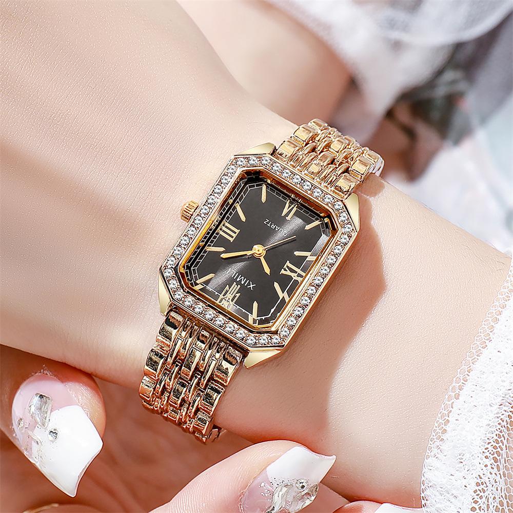 Light Luxury Brand Watch Women Business Simple Diamond Gold Watches Casual Female Student Fashion Quartz Clock Wristwatches
