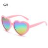 Солнцезащитные очки ярких цветов в форме сердца для вечеринок, пляжные солнцезащитные очки в форме любви для женщин