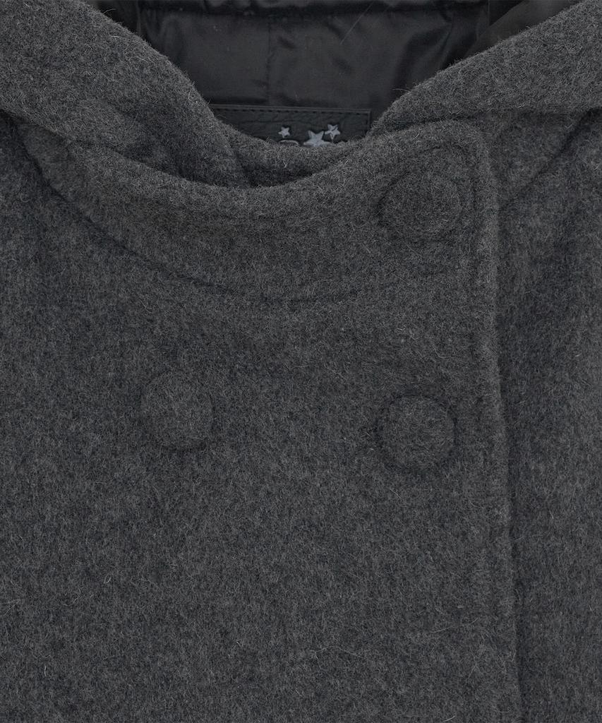 HUG YOUR SKIN Hooded Half Coat (Charcoal)