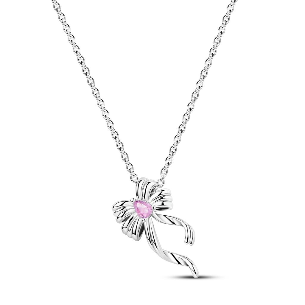 925 Silver Pendant Necklace Heart Star Charm Basic Chain Original Jewelry For Woman