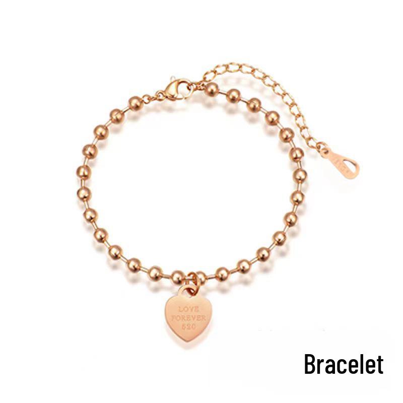 Женский модный браслет из титановой стали: Элегантный японский и корейский дизайн, Нержавеющая сталь с защитой от выцветания, Универсальные ювелирные изделия.