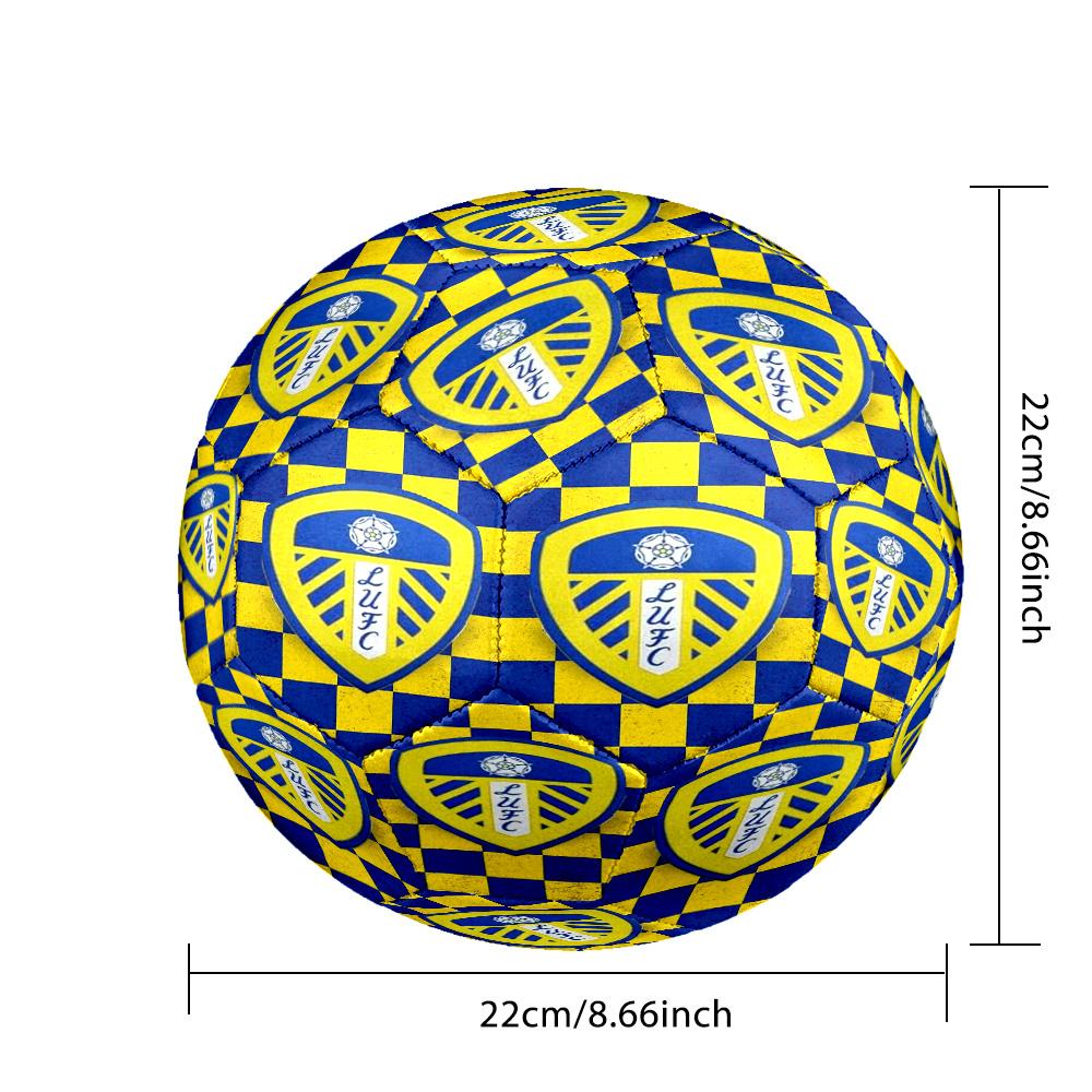 Leeds Crest Design Printed Size 5 Soccer Balls, High-Quality, Anti-Slip, Protective Football, A Unique Gift , Birthdays, Christmas Gifts