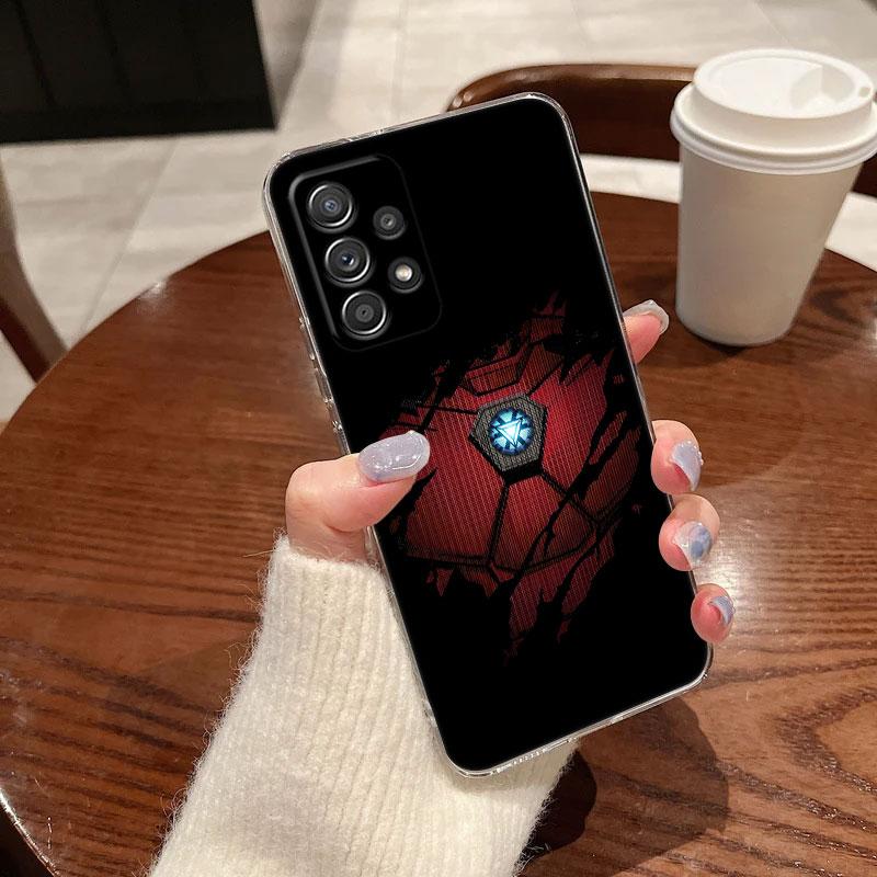 Крутой прозрачный чехол Marvel Ironman для Samsung Galaxy A57 A37 A56 A36 Чехлы A55 A54 A35 A26 A07 A17 A16 A06 A36 A15 Ударопрочный чехол