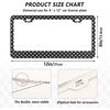 Kigai Black And White Polka Dot License Plate Frame - 2 Pack Universal Stainless Steel License Plate Frame With Screws Included (2 Holes)