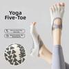 Cotton Women Yoga Socks with Double-crossed Straps Yoga Hosiery Sports Five Finger Socks  Fitness