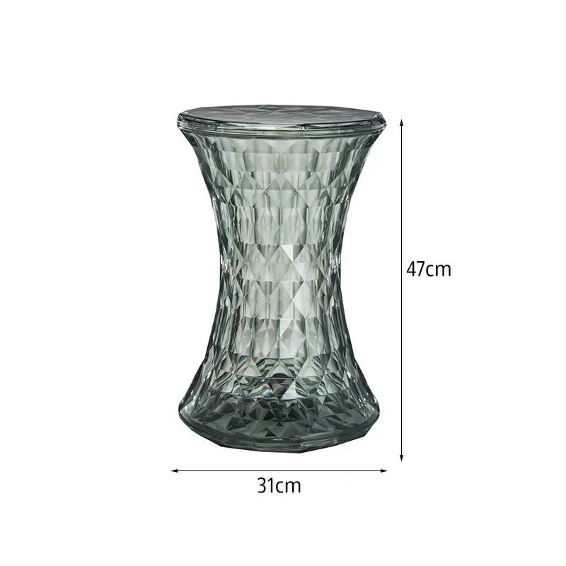 Хрустальный табурет, простой, цветной, прозрачный, для ванной, для дома, табурет для чистки обуви, креативные короткие табуреты, креативные, современные