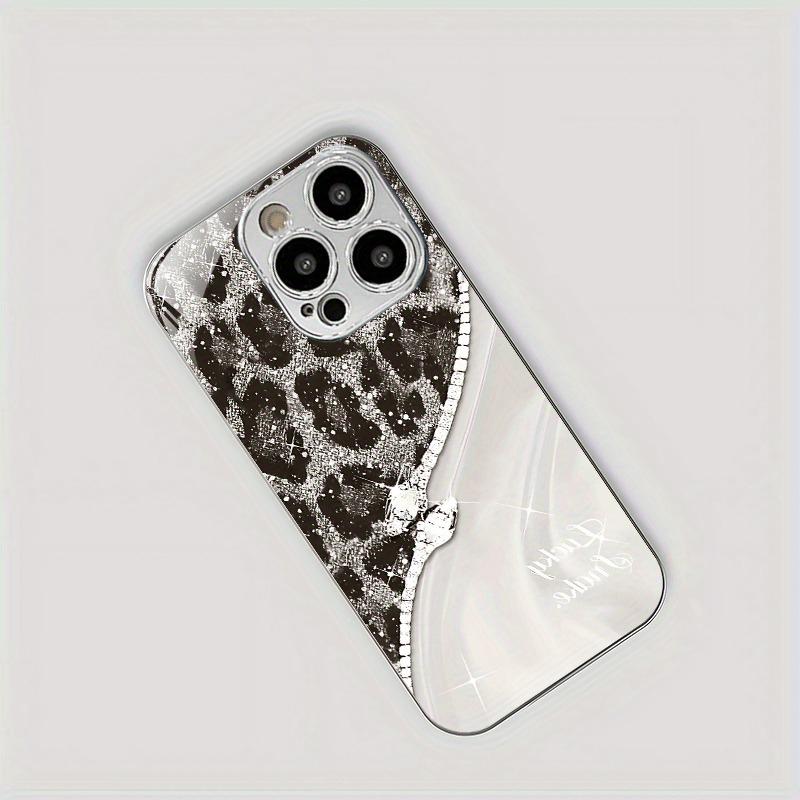 Чехол для телефона Samsung Galaxy S23 S24 S25 Ultra Plus FE с рисунком леопардовой змеи, закаленное стекло, гальванизированное серебро