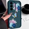 Розовый чехол с бабочкой для Samsung S26 S25 Ultra S24 S23 Plus S22 S21 FE A54 A15 A25 A35 A55 A16 A26 A36 A56 A17 A27 A37 A57 5G Ударопрочный чехол